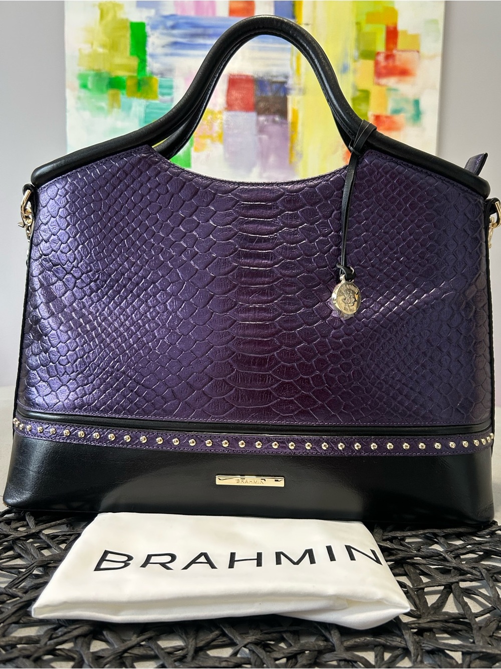 Brahmin Elaine Ultraviolet Altair Satchel